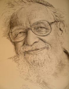 Rabbi Zalman Schachter-Shalomi z Water Colour Portrait