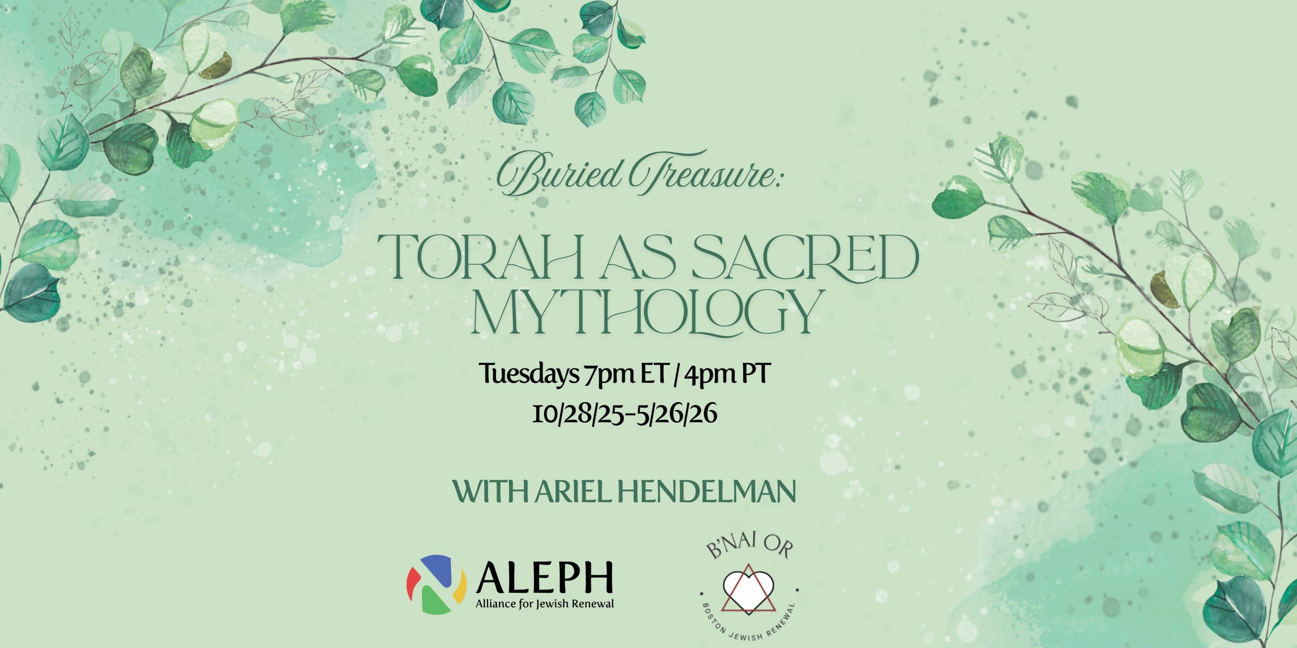 Buried treasure website logo Virtual Program - Minyan